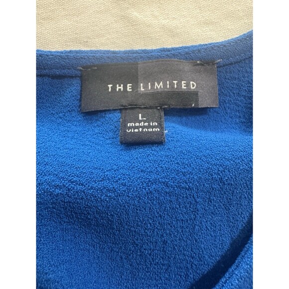 The Limited Womens Blouse Blue Sleeveless Minimalist Y2k 90s 2000's Office work - Picture 5 of 12